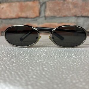 Vntg Giorgio Armani Oval Black Sunglasses
